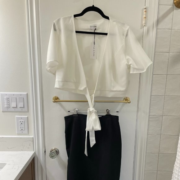 BNWT Park and Fifth Pencil Skirt and Wrap Shirt (Size 8 and L, respectively) - Picture 1 of 2